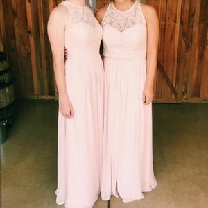 Bill Levkoff long dress formal. Petal pink.